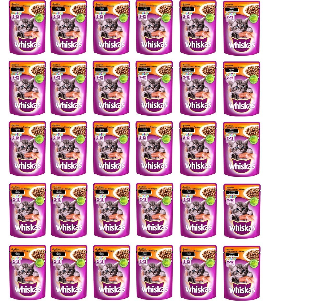 Whiskas Junior Kümes Hayvanlı Pouch Yavru Kedi Yaş Maması 100 Gr. 24 Adet