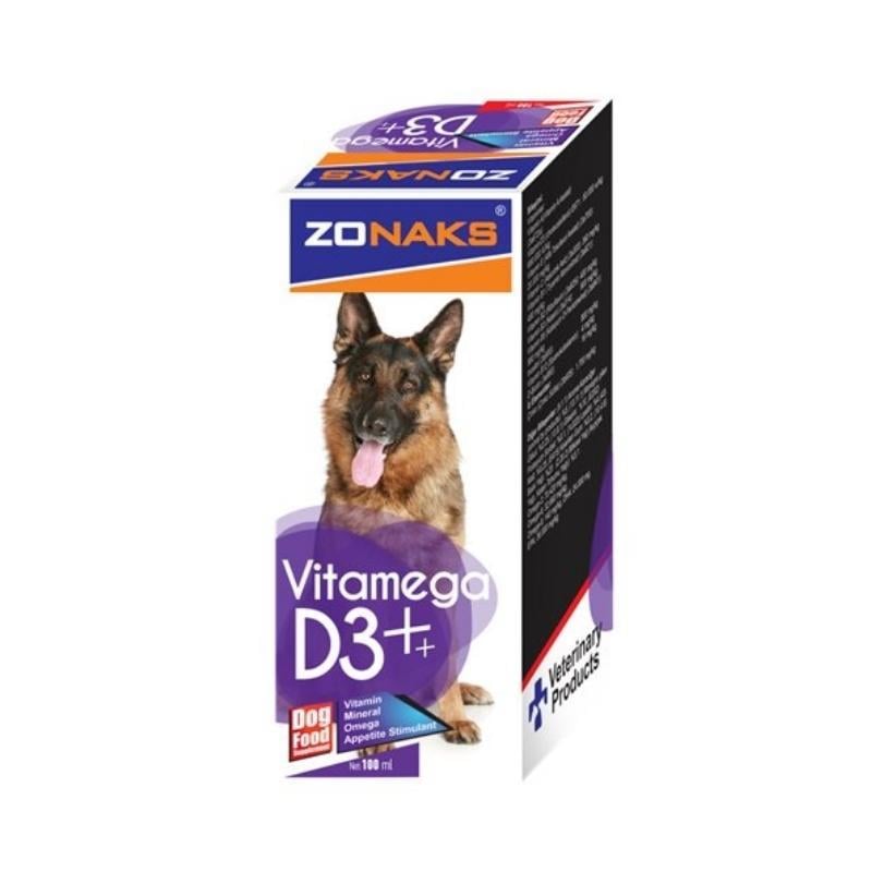 Zonaks Köpekler İçin Vitamega D3+ 100 Ml