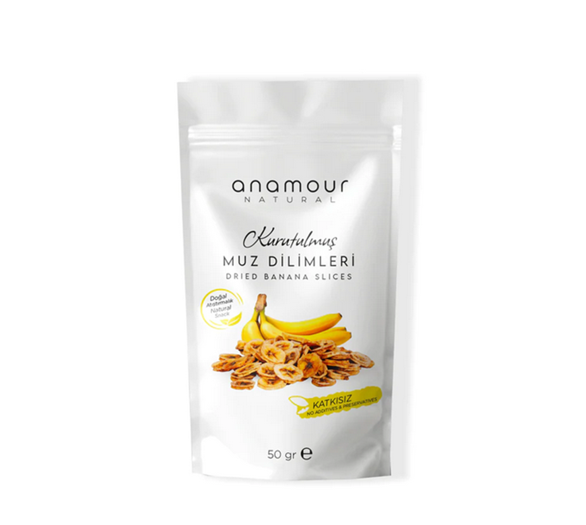 Anamur Muzu Kurusu Cips Muz (Şekersiz) Kuru Meyve Kıtırı (50 gr)