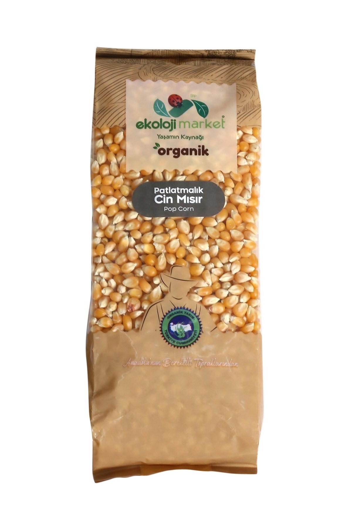 Organik Patlatmalık Cin Mısır (750 gr)