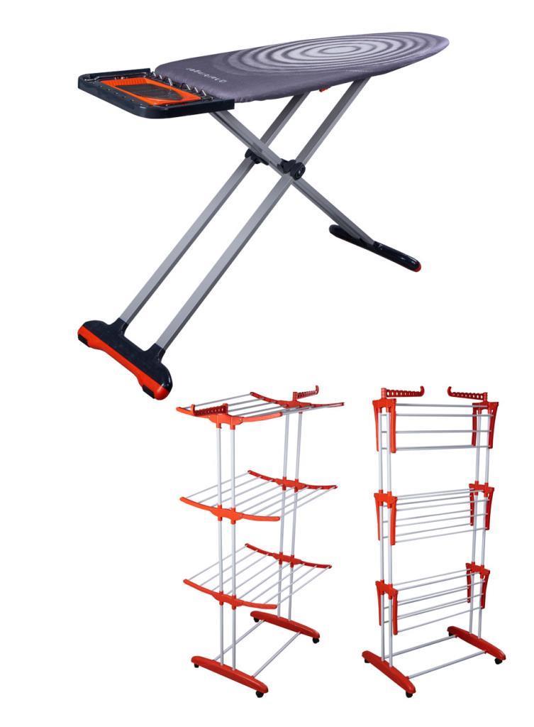 Devecioğlu MM123 BlackBoard Ütü Masası MM020  Luna Katlı Çamaşır Kurutmalık Set