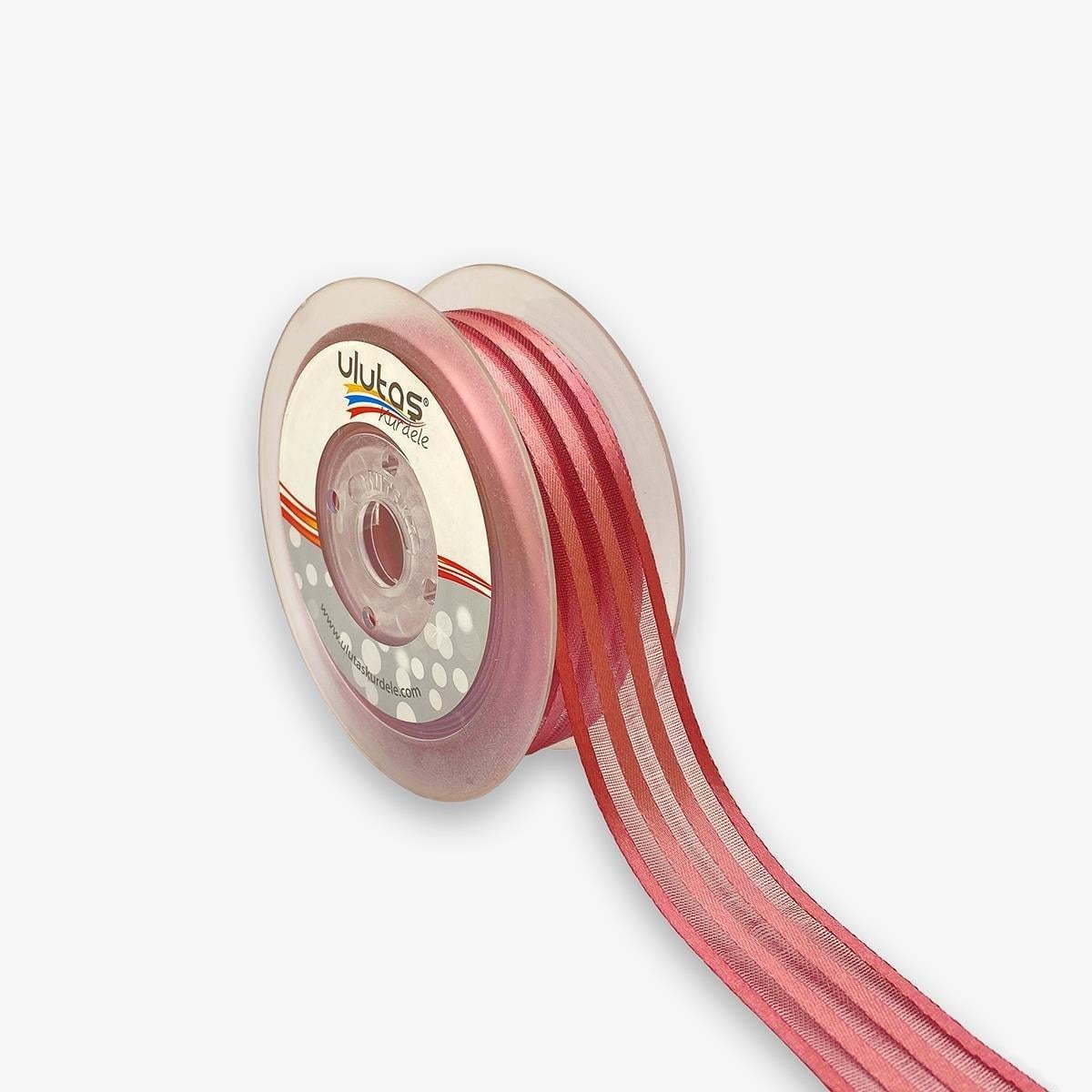 Saten Çizgili Şifon Kurdele 00013 025 Mm 20 Mt