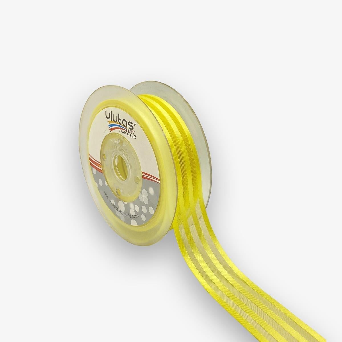 Saten Çizgili Şifon Kurdele 00019 025 Mm 20 Mt