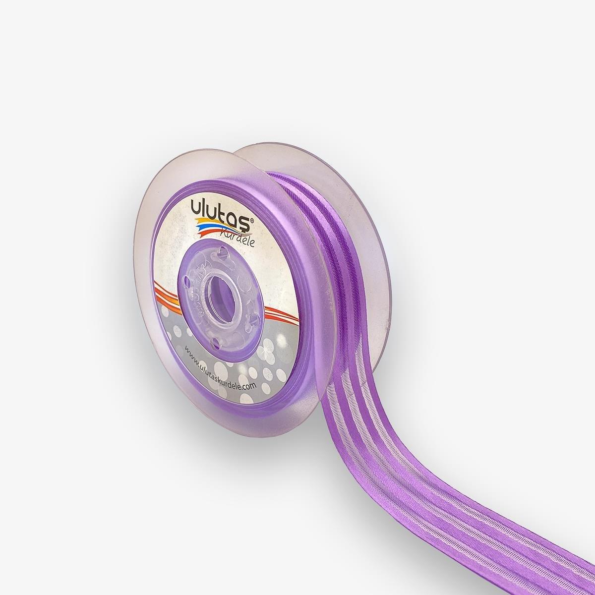 Saten Çizgili Şifon Kurdele 00003 025 Mm 20 Mt