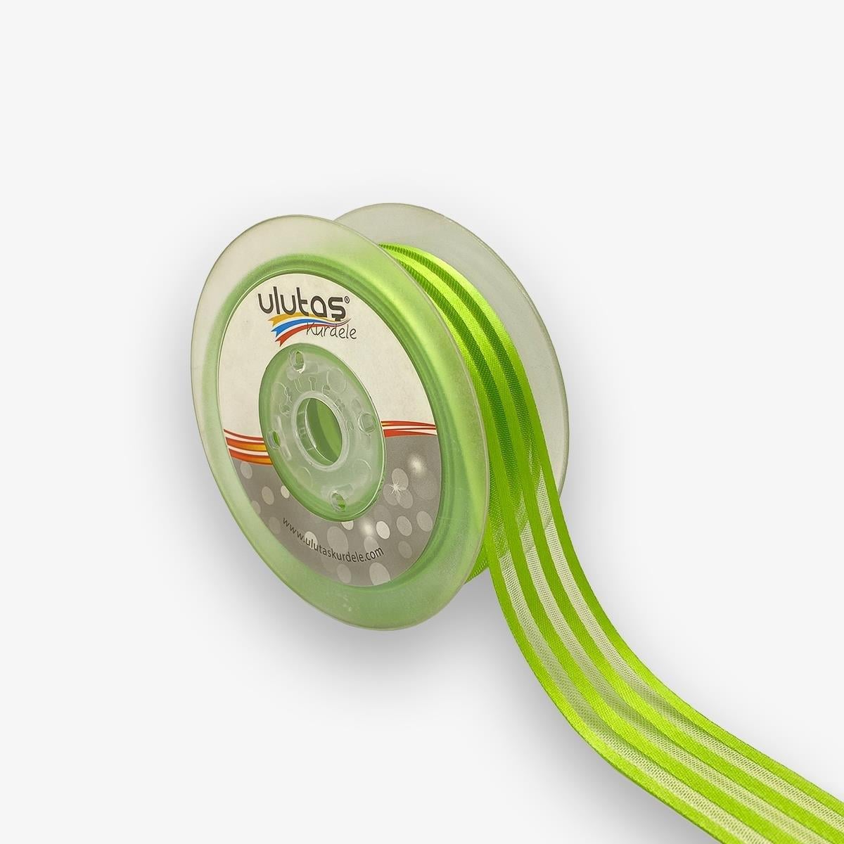 Saten Çizgili Şifon Kurdele 00009 025 Mm 20 Mt