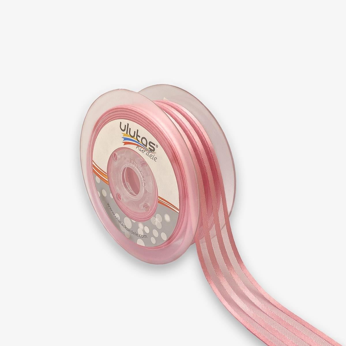 Saten Çizgili Şifon Kurdele 00011 025 Mm 20 Mt