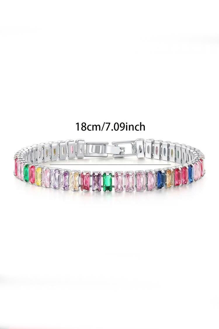 Kadın 316 L Çelik Vip Seri Antialerjik Baget Zirkon Taşlı Su Yolu Bileklik  Ölçüleri 17cm + 3 cm uzatma 3 MM Taş Boyutu