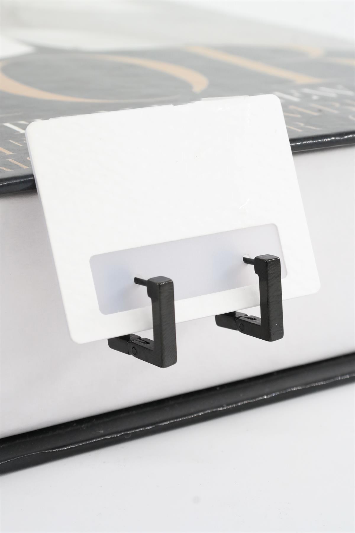 Kadın 316 L Paslanmaz Çelik 1.5 cm Kare Küpe