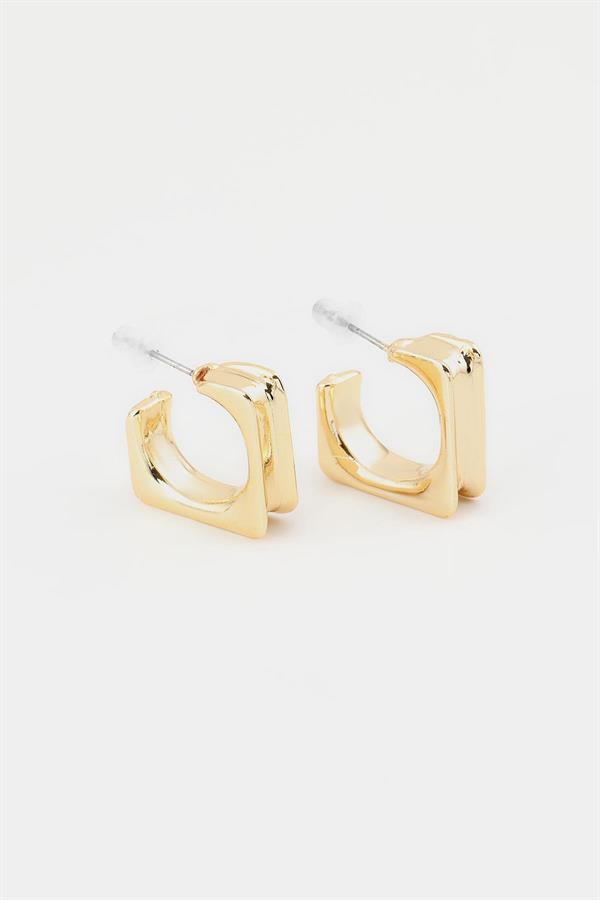 Kadın Özel Tasarım Kare Model 2.5 cm Küpe 0001