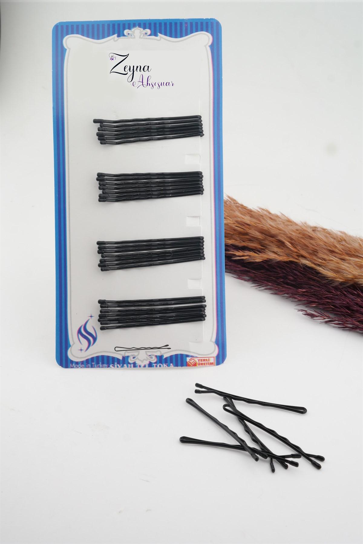 Kadın Siyah Tel Toka Seti