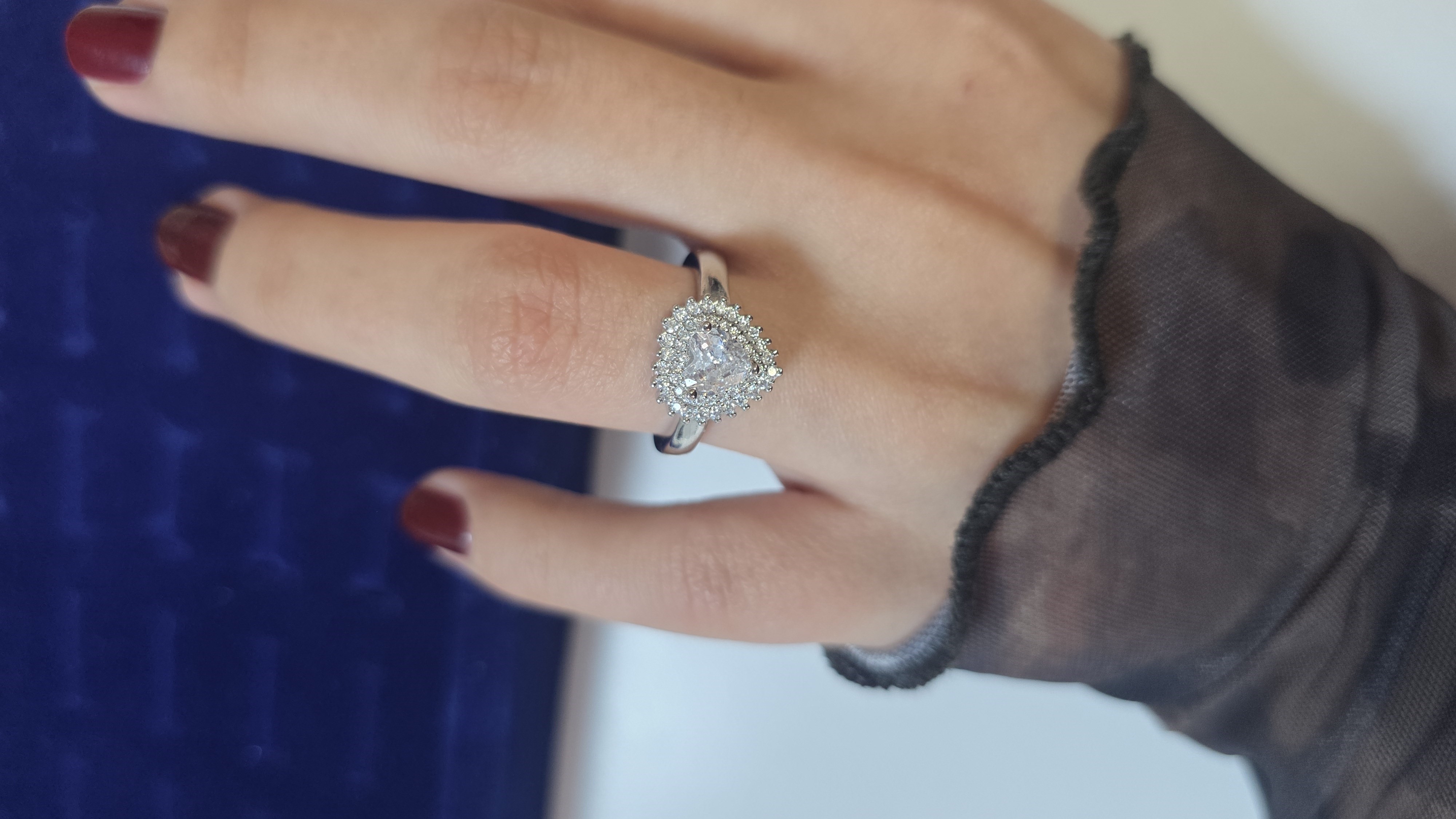 Premium Tasarım Baget Zirkon Taşlı Işıltılı Kadın Yüzük Numarasız Ayarlanabilir