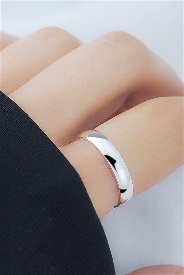 Unisex 4mm Kalınlığında 1 Adet 316 L Çelik Kararmaz Alyans Söz Yüzüğü