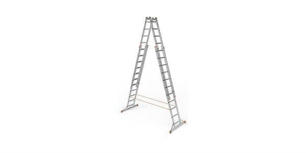 Saraylı 7415 A Tipi Çift Taraflı Sürgülü Alüminyum Merdiven 2x15 Basamak