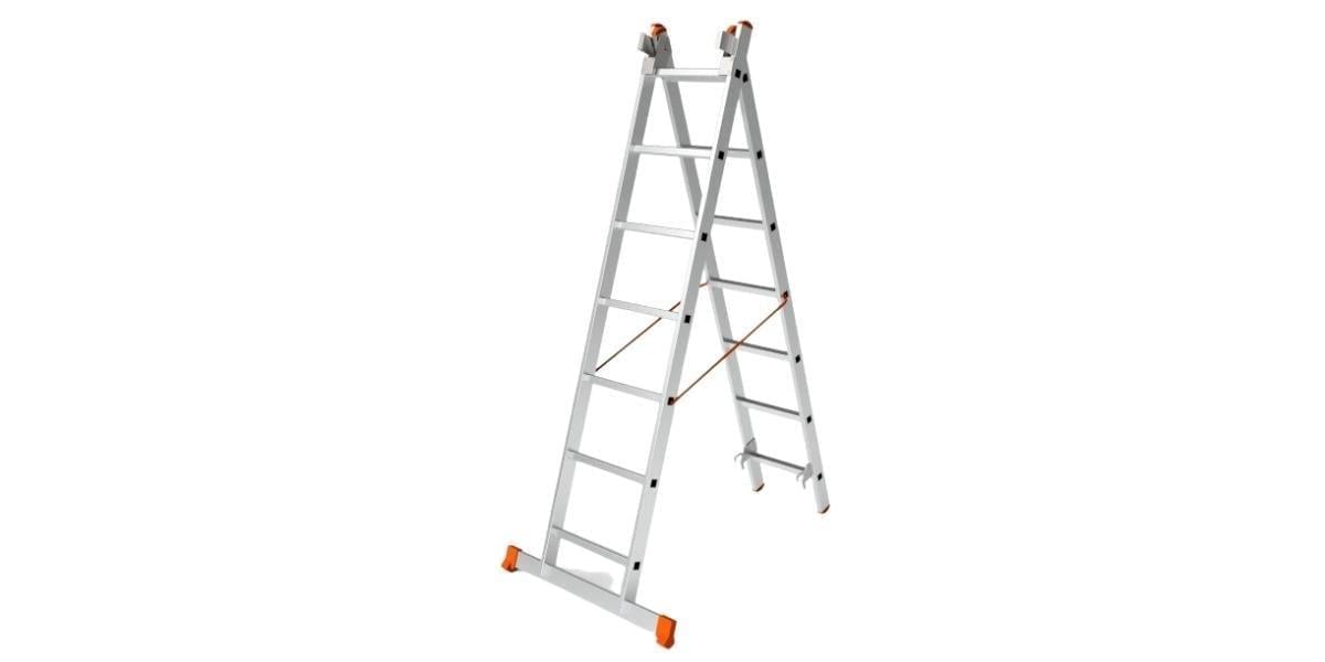 Saraylı 7207 A İki Parçalı A Tipi Çok Amaçlı Alüminyum Merdiven 7 Basamak 2m