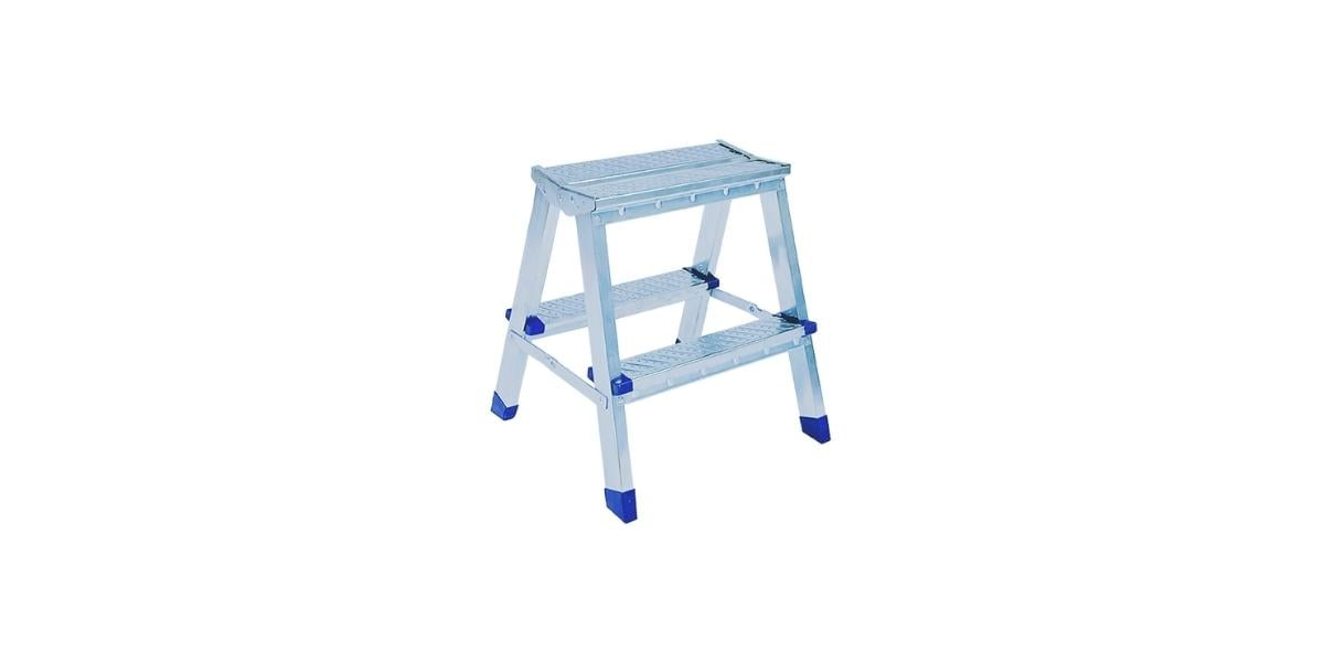 Saraylı 1202 Çift Taraflı Metal Merdiven 2 +2 Basamaklı 0.5m