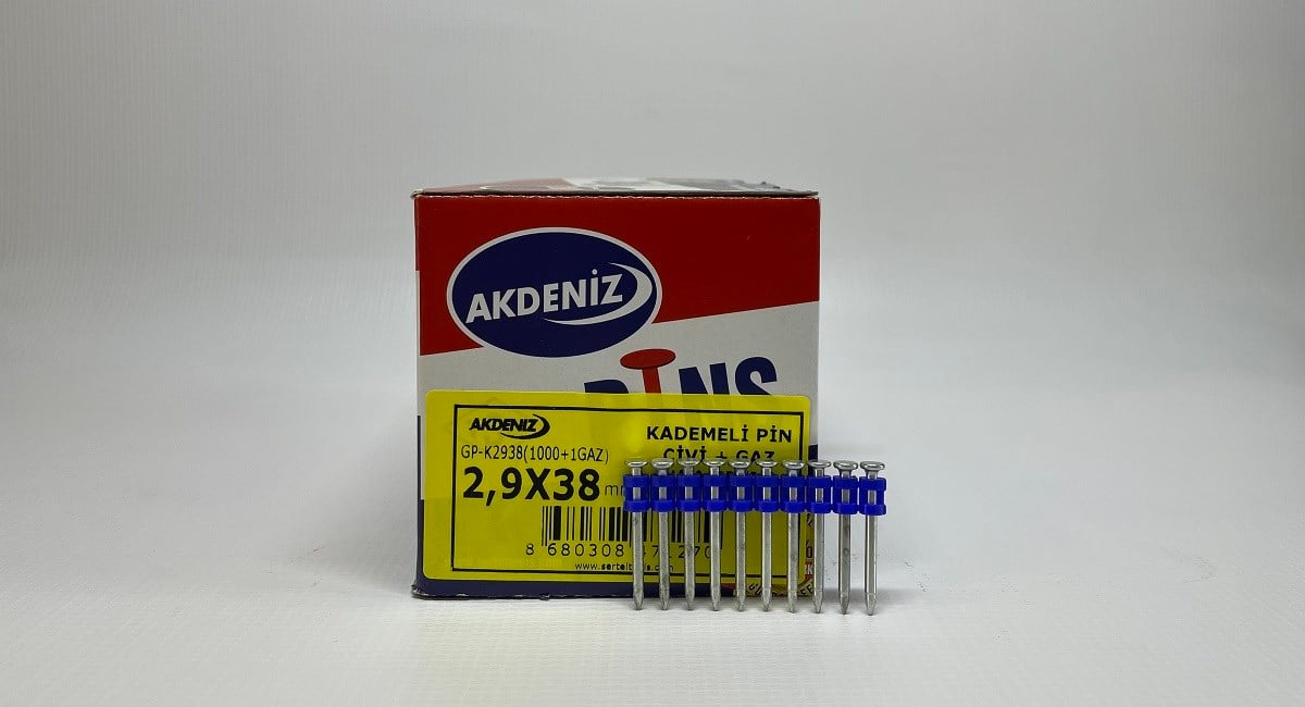 AkdenizAkdeniz Çivi 38mm Betona ÇakımGP-2738 Kutu/1000