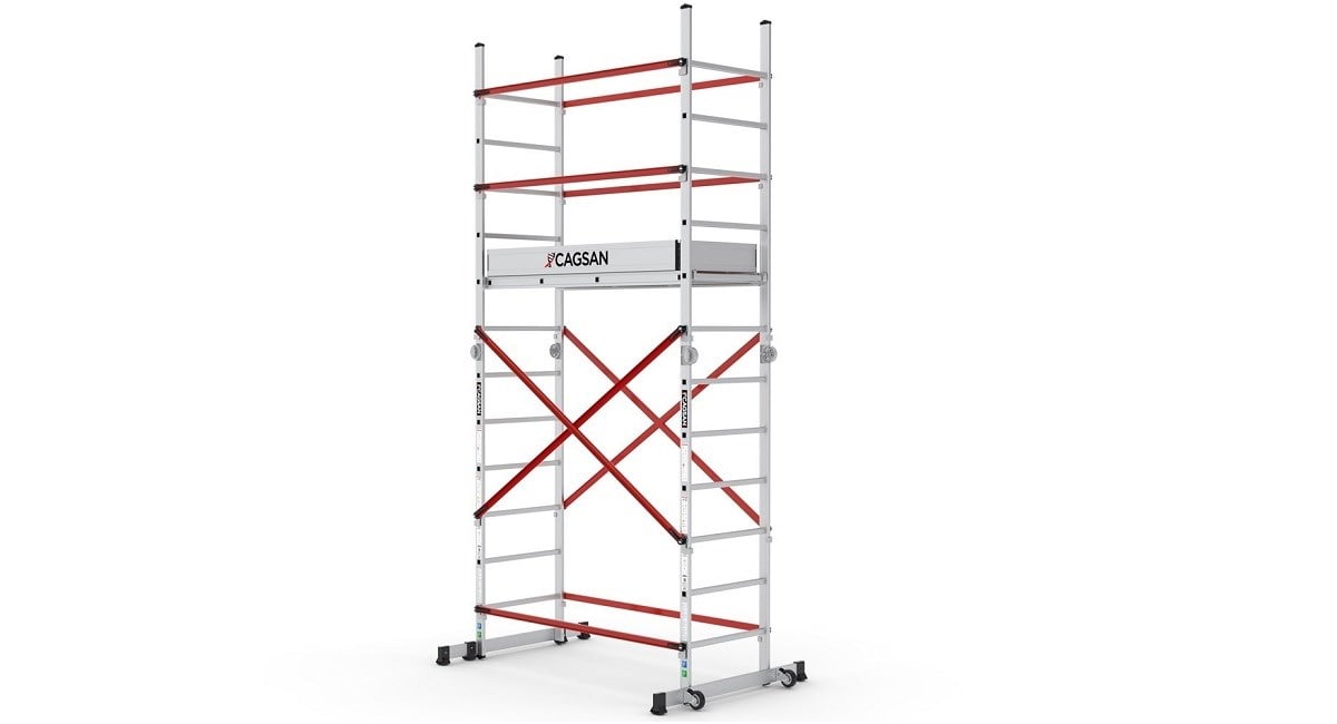 ÇAĞSAN MERDİVENÇağsan Stella Katlanır Merdivenli Pratik İskeleSTL206-3,69m