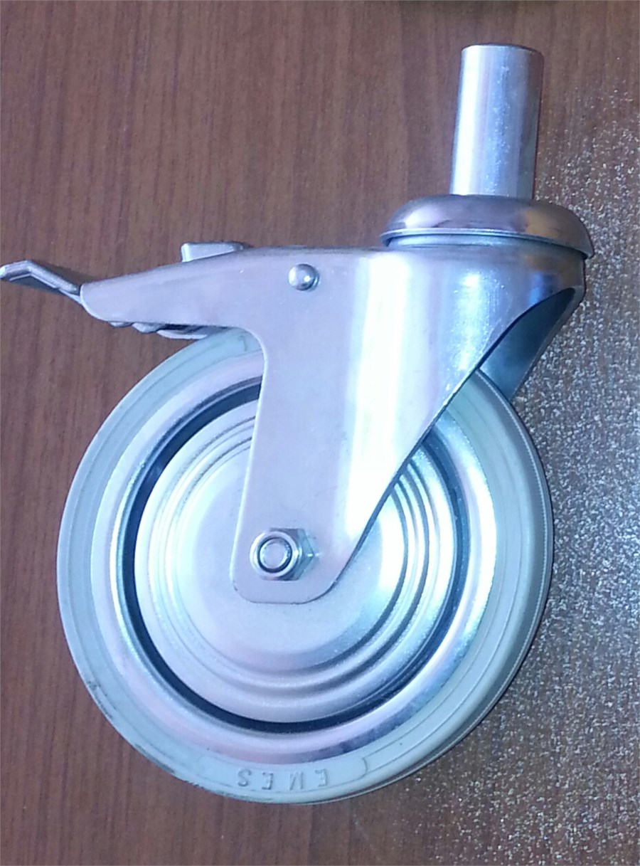 Emes Teker Gri Kauçuk Pimli 125mm Frenli
