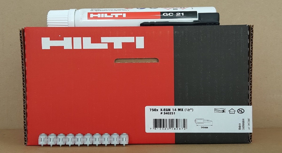 HİLTİHilti GX120 Çivi Gaz 14mm Çeliğe Çakım750XEGN 14MX+GC21 #340231