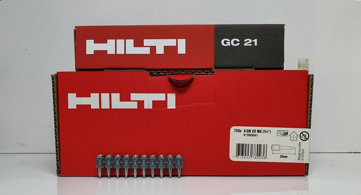 HİLTİHilti GX120 Çivi Gaz 20mm Betona Çakım750XGN 20MX+GC21 #3536312