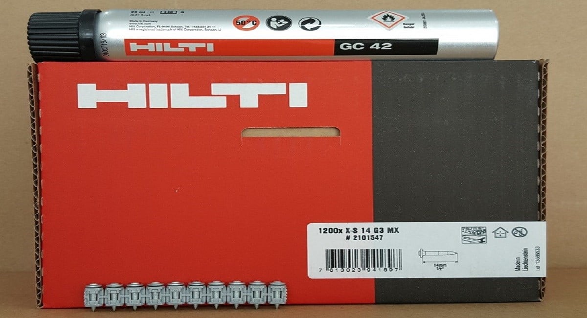 HİLTİHilti GX3 Çivi Gaz 14mm Çeliğe ÇakımX-S14 G3 MX+GC42 #2101547