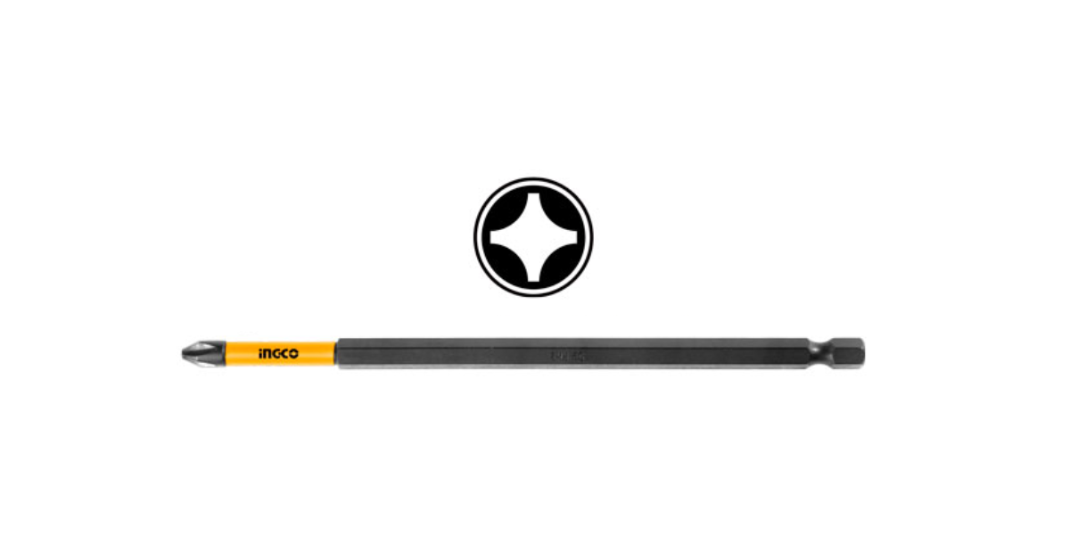 Ingco SDBIM11PH263 Endüstriyel 10'lu Darbeli Uzun Yıldız Tornavida Ucu Seti 150mm