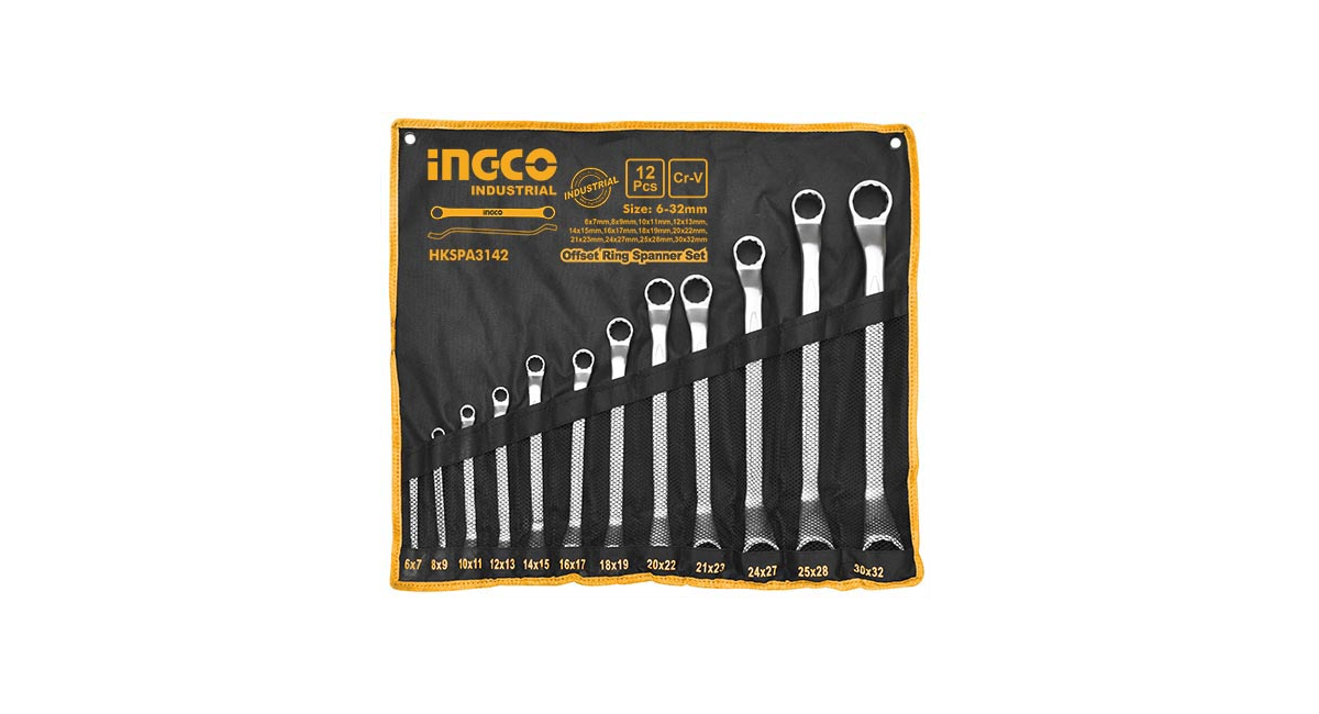 Ingco HKSPA3142 Endüstriyel 12li Yıldız İki AğızAnahtar Seti 6-32mm