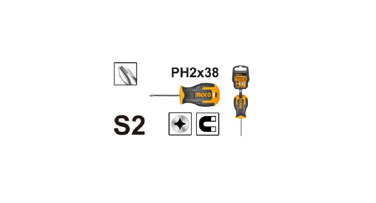 INGCOIngco HS68PH2038 Mıknatıslı Yıldız TornavidaING-HS68PH2038
