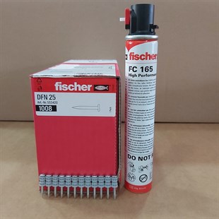 fischerFischer Gazlı Çivi Çakma SistemleriFischer 25mm Çivi +Gaz Betona Çakım