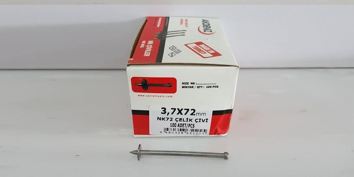 Akdeniz NK 72 Pullu Beton Çivisi 100 Adet/Kutu
