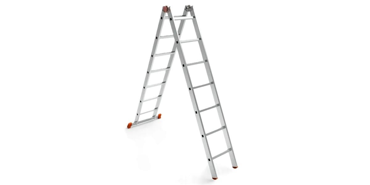 Saraylı 7607 İki Parçalı Katlanır Merdiven 2x7 Basamaklı