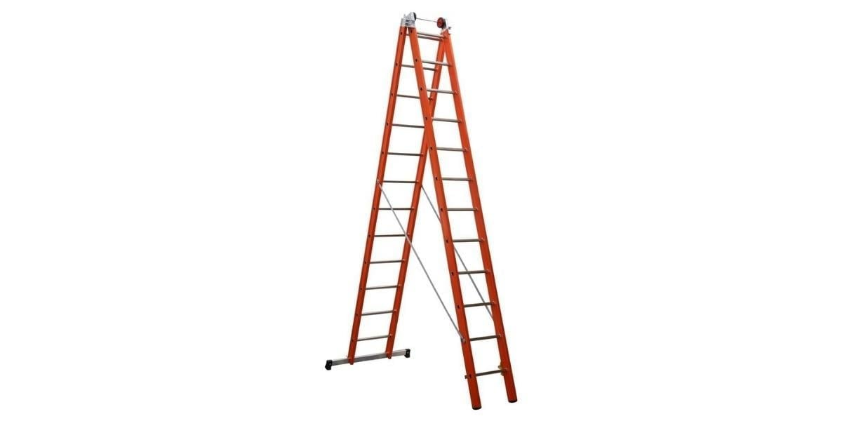 Çağsan V2 FS 7 Elektrik Yalıtımlı İki Parçalı Çok Amaçlı Fiberglas Merdiven 6.8m