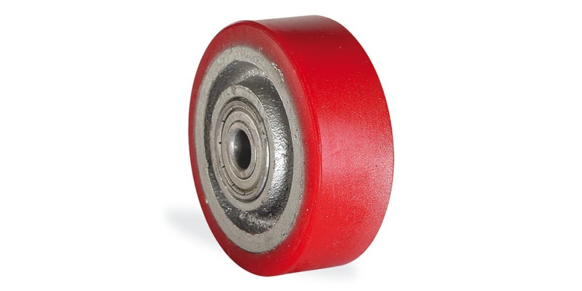 Kama 125x40 DOR Pik Döküm Kasnaklı Poliüretan Kaplı Rulmanlı Yedek Teker 450kg