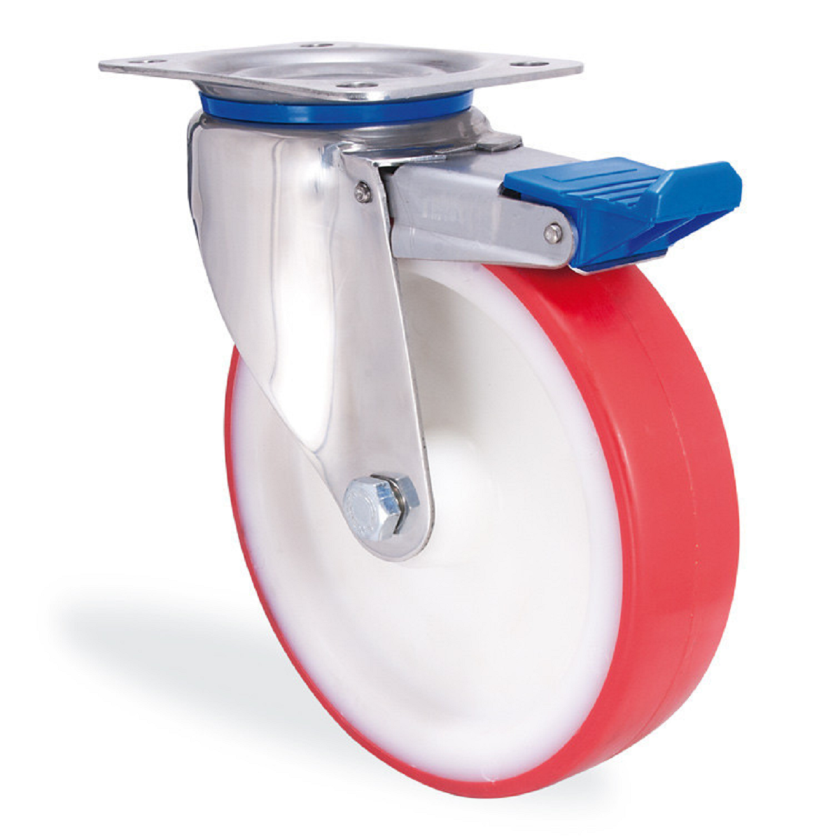 Kama S3202 PUB 150 F18 Inox Paslanmaz Tabla Bağlantılı Frenli Teker 400kg