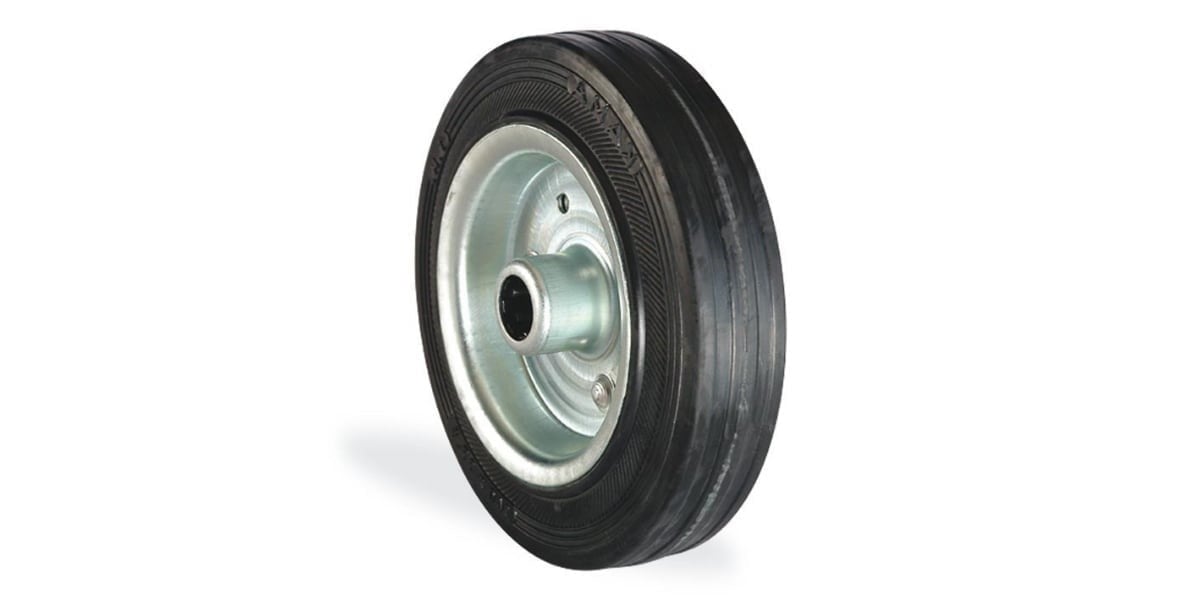 Kama 100x35 SLP Sac Jant Siyah Lastik Kaplı Poliamid Burçlu Yedek Teker 100kg