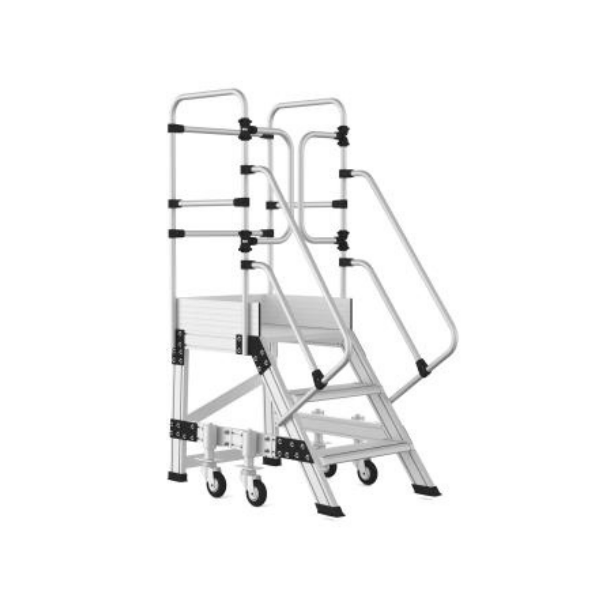 Saraylı 8702 Y Yaylı Ayaklı Platform Merdiven 1.7m