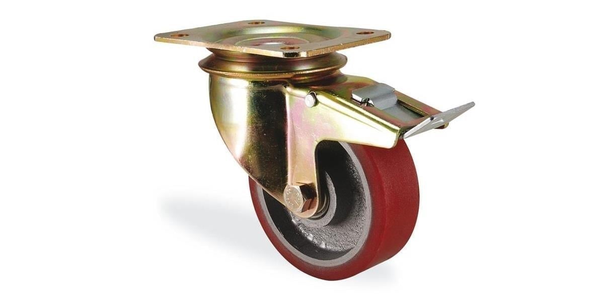 Kama K4102 DOR 125 F18 Ağır Yük Tekeri Tablalı Frenli 450kg