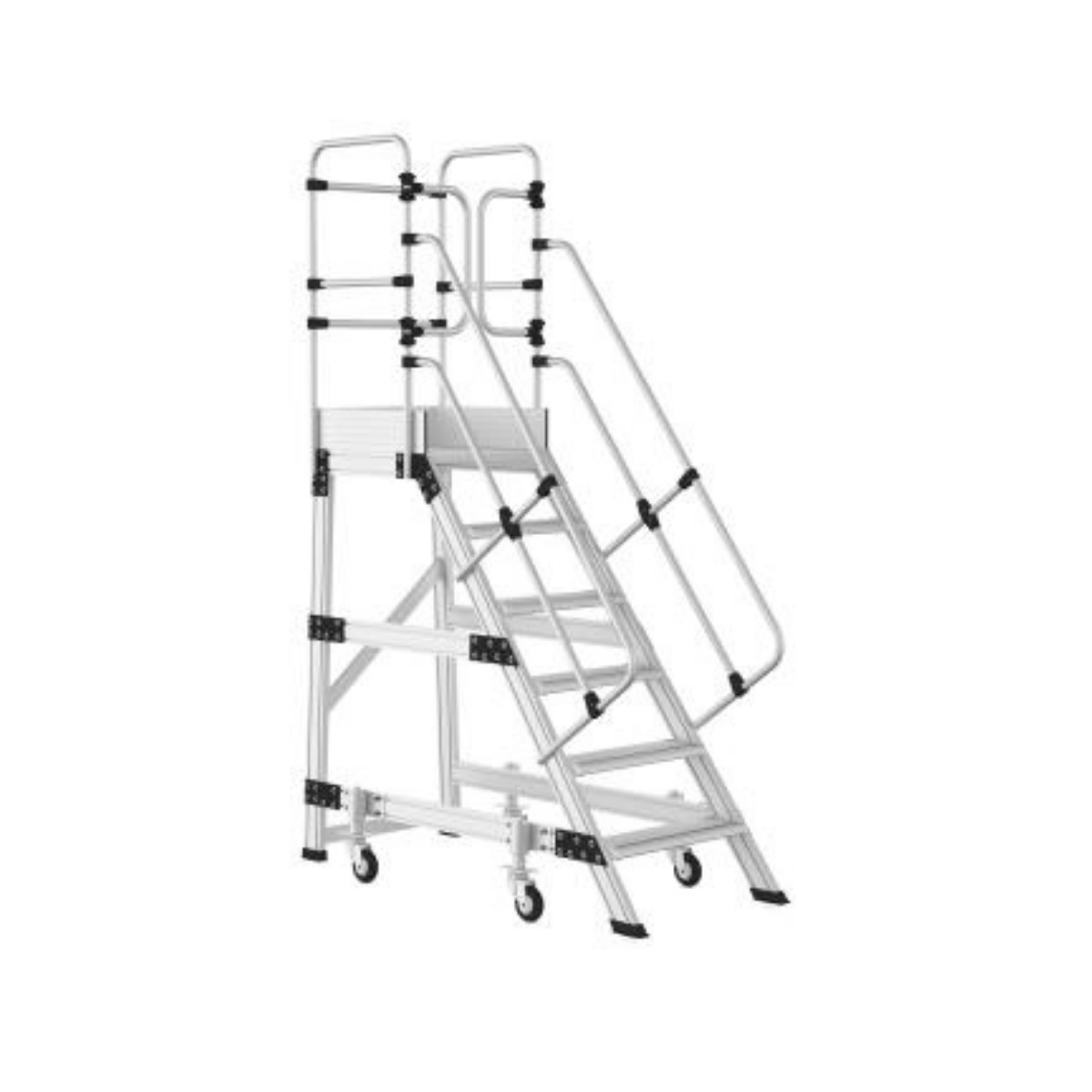Saraylı 8705 Y Yaylı Ayaklı Platform Merdiven 2.5m