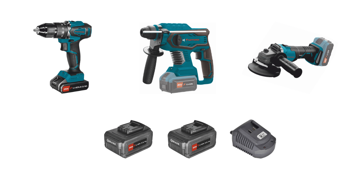 Catpower 3 Makinalı Set 4130 Akülü Vidalama, Kırıcı ve Taşlama 20V