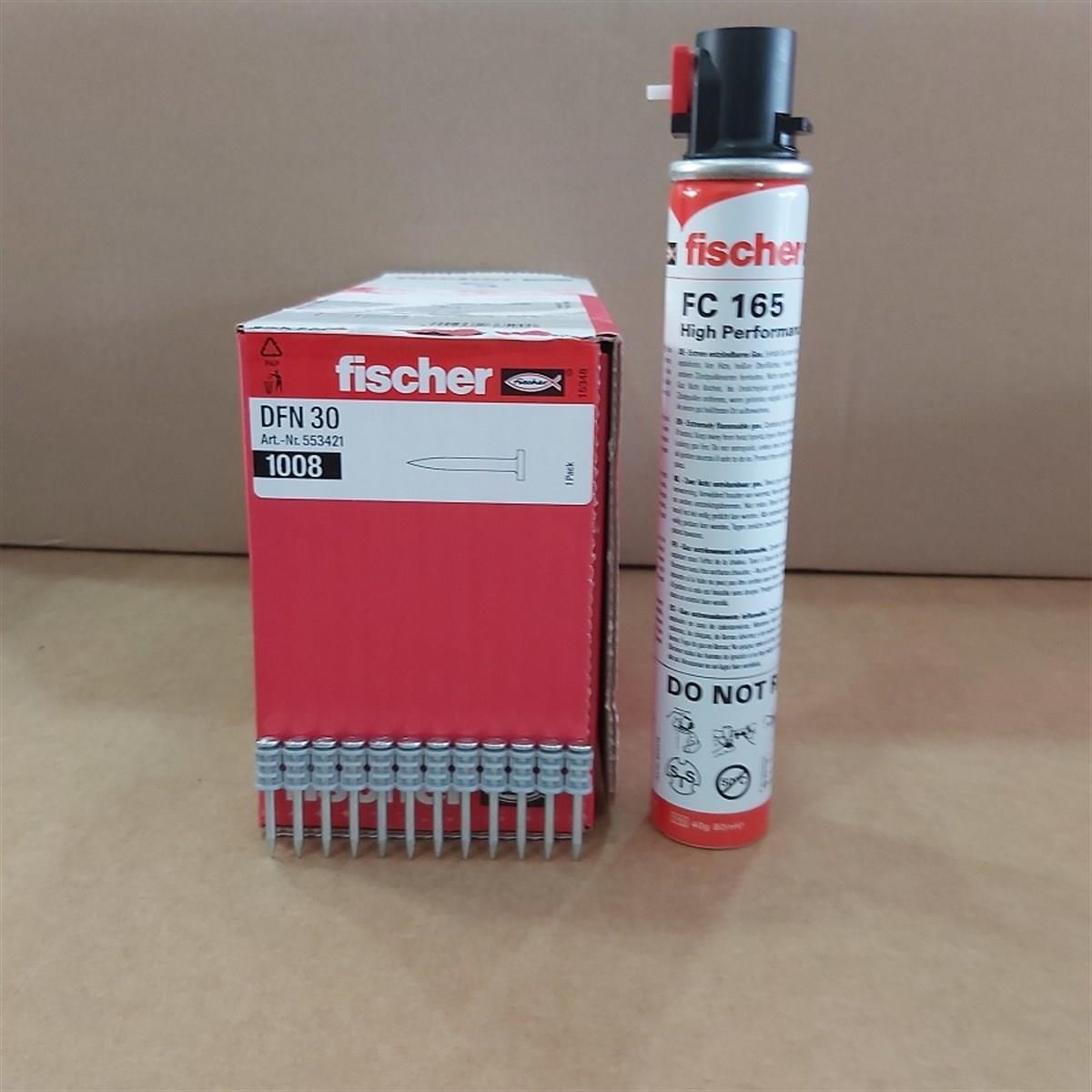 fischerFischer Gazlı Çivi Çakma SistemleriFischer 30mm Çivi +Gaz Betona Çakım
