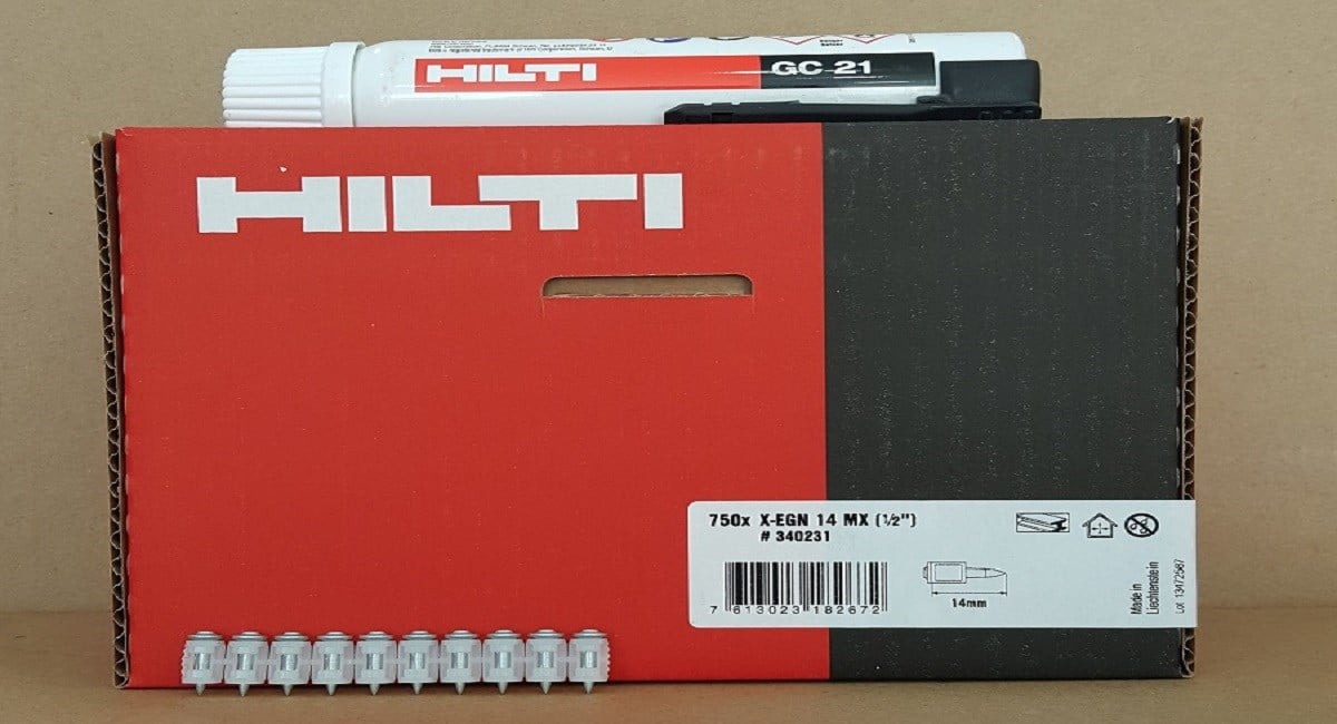 Hilti GX120 Çivisi 14mm +Gaz Çeliğe Çakım