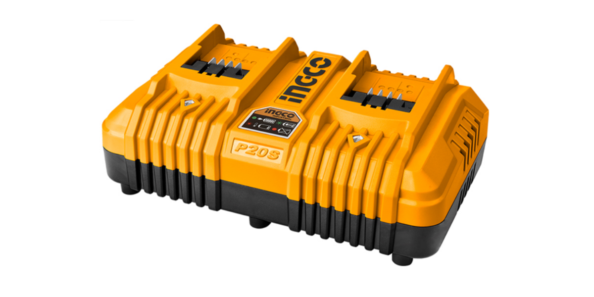 İngco FCLI2034E Hızlı Akıllı Şarj Cihazı 20V 4.0Ah 2 Portlu