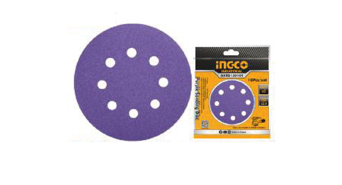 INGCOIngco AKRS150102 10'lu Mor Zımpara Diski 150mmING-AKRS150102