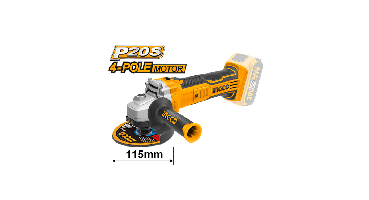 INGCOIngco CAGLI1151 Li-ion Akülü Avuç Taşlama 115 MM 20VING-CAGLI1151