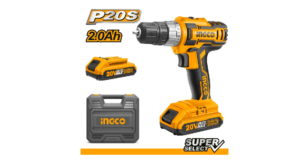 Ingco CDLI200215 Li-ion Akülü Matkap 10 MM 20V 2.0Ah