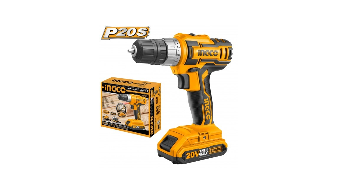 Ingco CDLI20024 Li-ion Akülü Matkap 10 MM 20V 2.0Ah