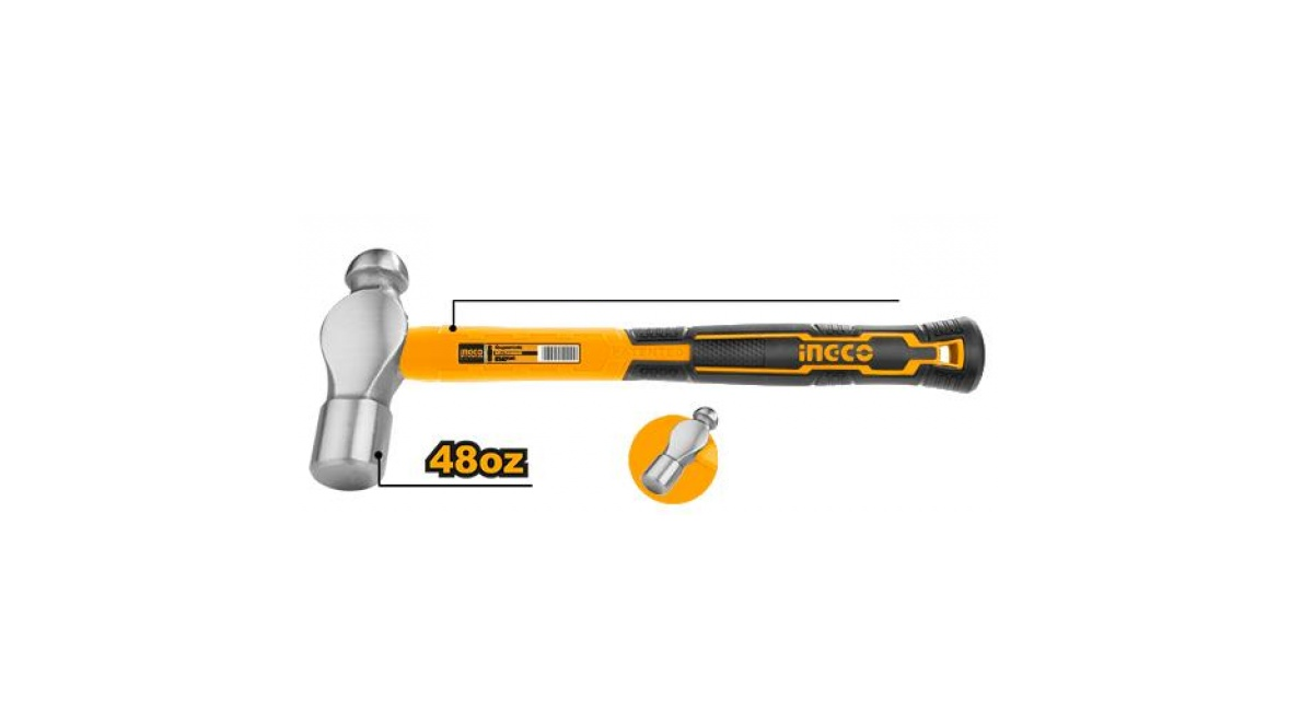 INGCOIngco HBPH88048 Fiberglass Saplı Balyoz 1300gING-HBPH88048