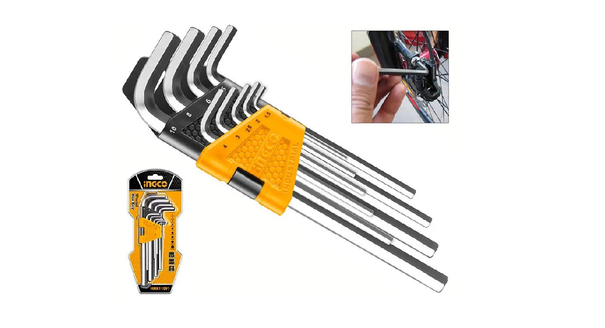 INGCOIngco HHK11091 Endüstriyel 9'lu Uzun Alyan Anahtar Seti 1.5-10mm
ING-HHK11091