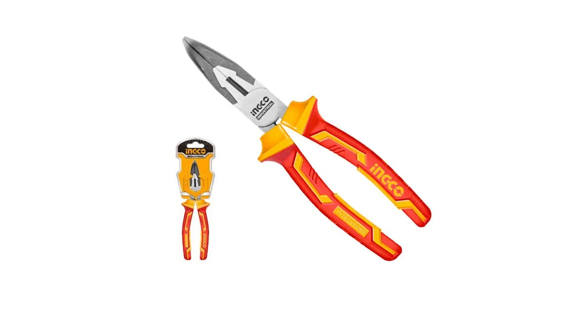 INGCOIngco HIBNP28208 İzoleli Elektrikçi Eğri Kargaburun 200mm ING-HIBNP28208