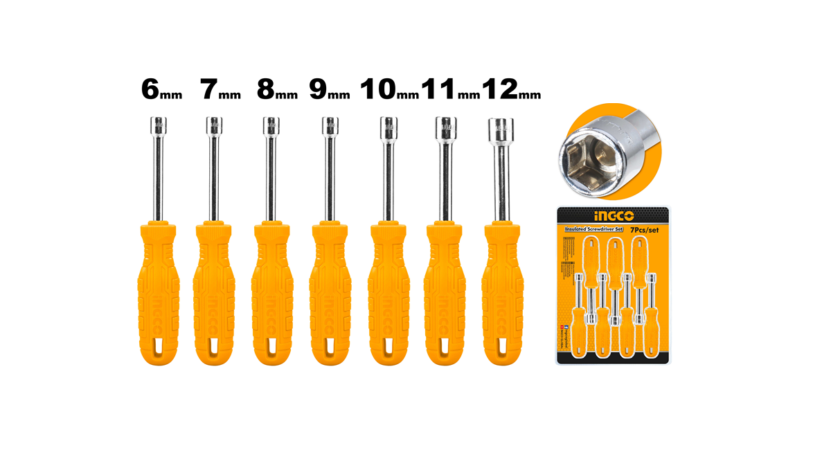 INGCOIngco HKNSD0701 7 Parça Somun Tornavida Seti
ING-HKNSD0701